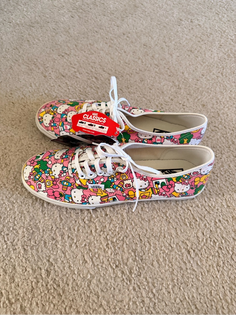 Vans Hello Kitty Pink Multicolor Canvas Sneakers - Picture 3 of 4